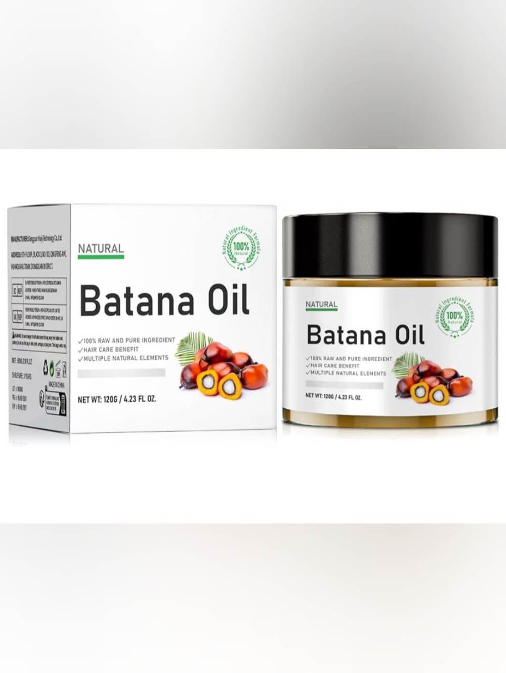 Natural Batana Oil For Hair Growth Raw Batana Oil 4.23 Oz